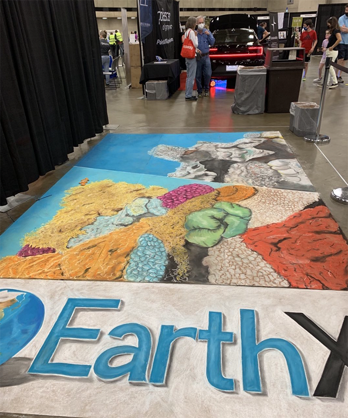 Upcycled art at EarthX Expo '22