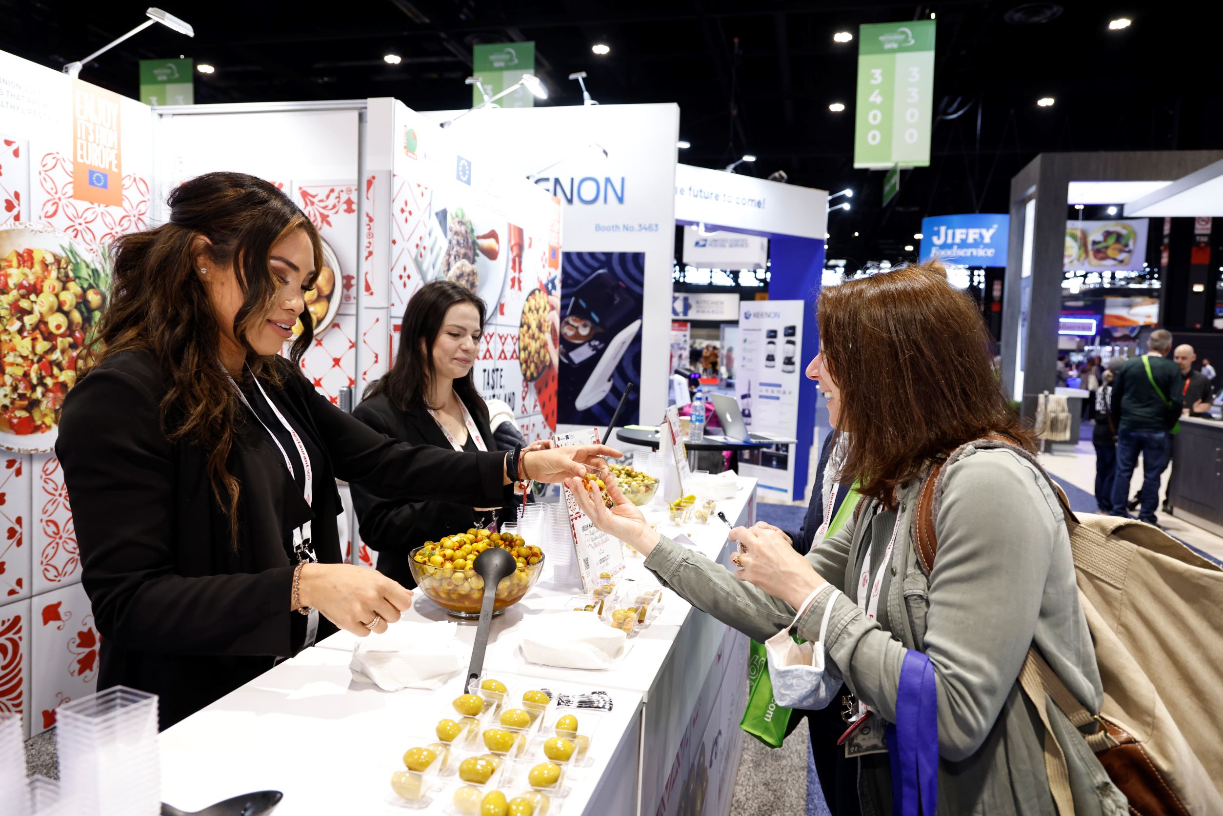 Food sampling at the 2022 National Restaurant Association Show 